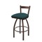 Holland Bar Stool Co 30" Low Back Swivel Bar Stool, Bronze Finish, Graph Tidal Seat 82130BZ022 - alternate 1